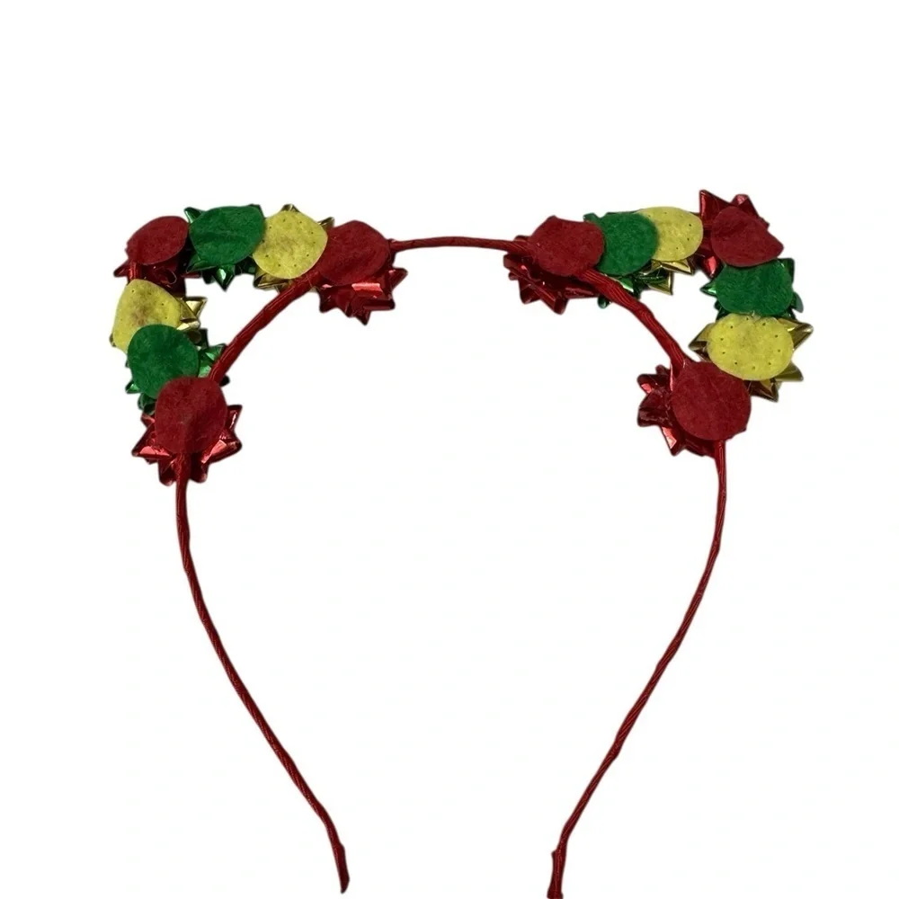 Holiday Colorful Cat Ears Bow Headband